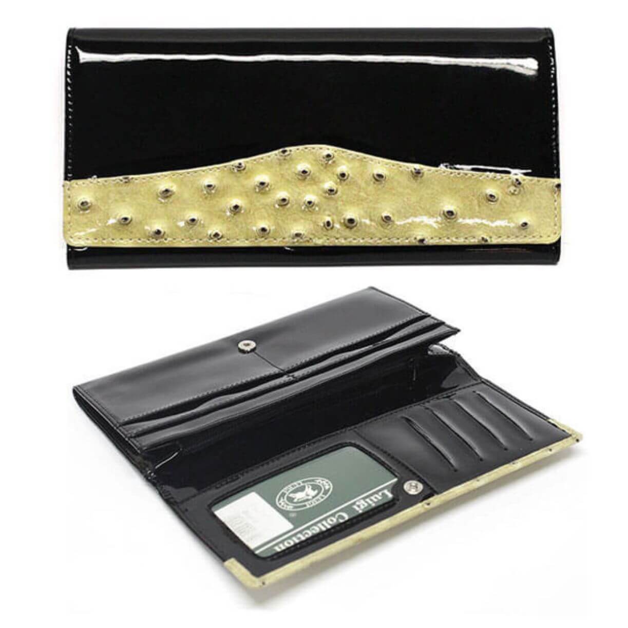 Patent Ostrich Purse